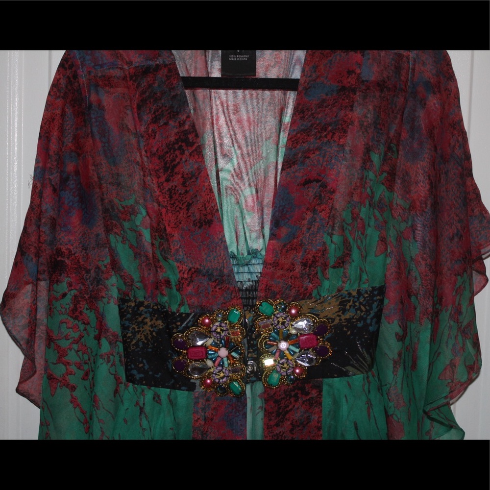 Vintage Y2K Gorgeous print embellished tunic